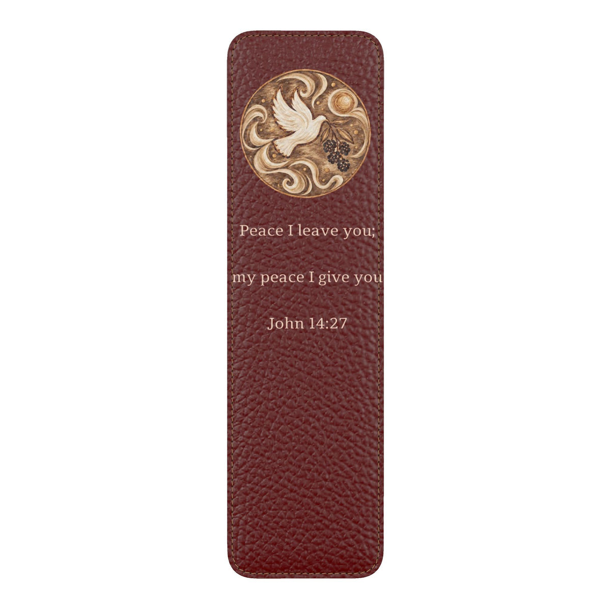 Be in Peace Leather Bookmarks