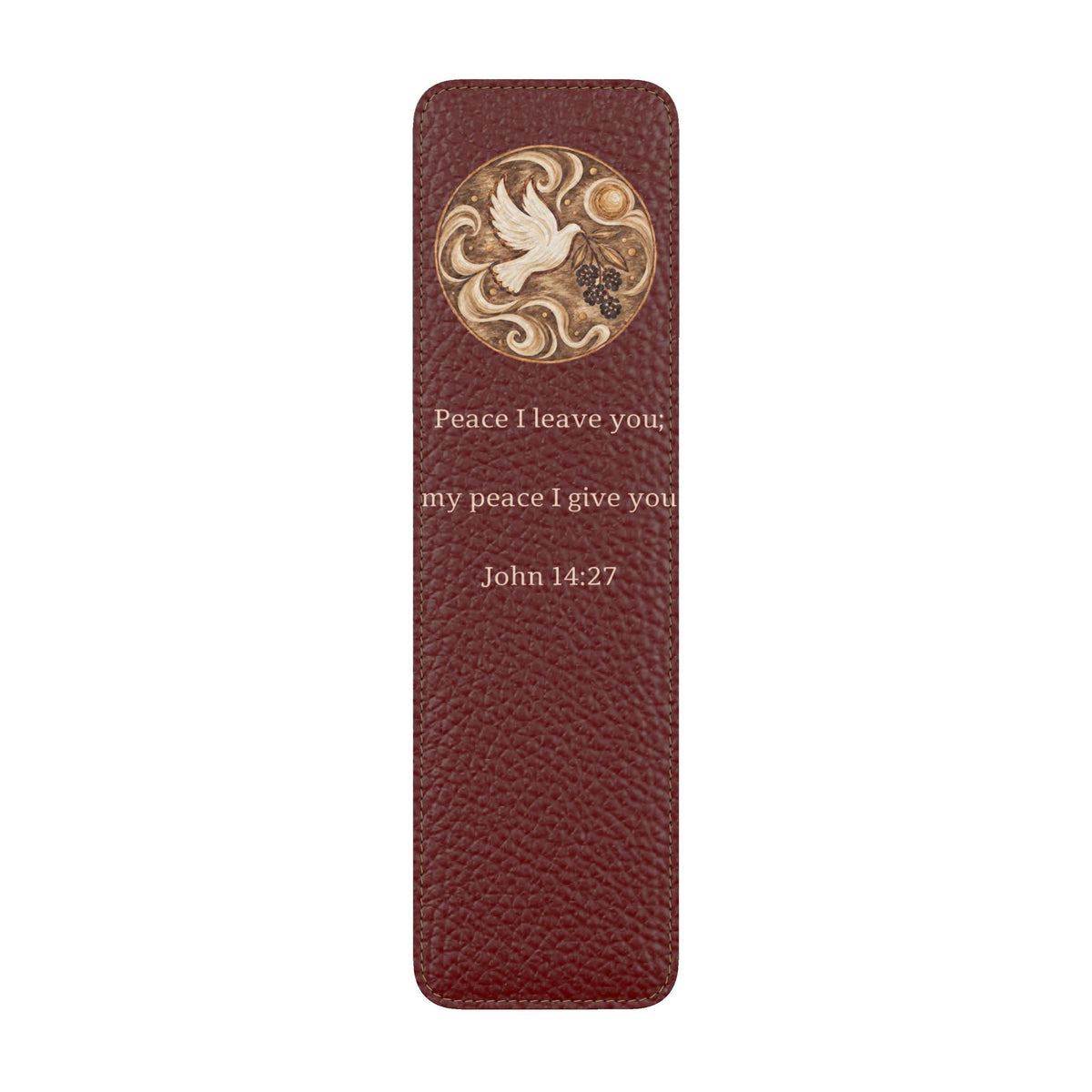 Be in Peace Leather Bookmarks
