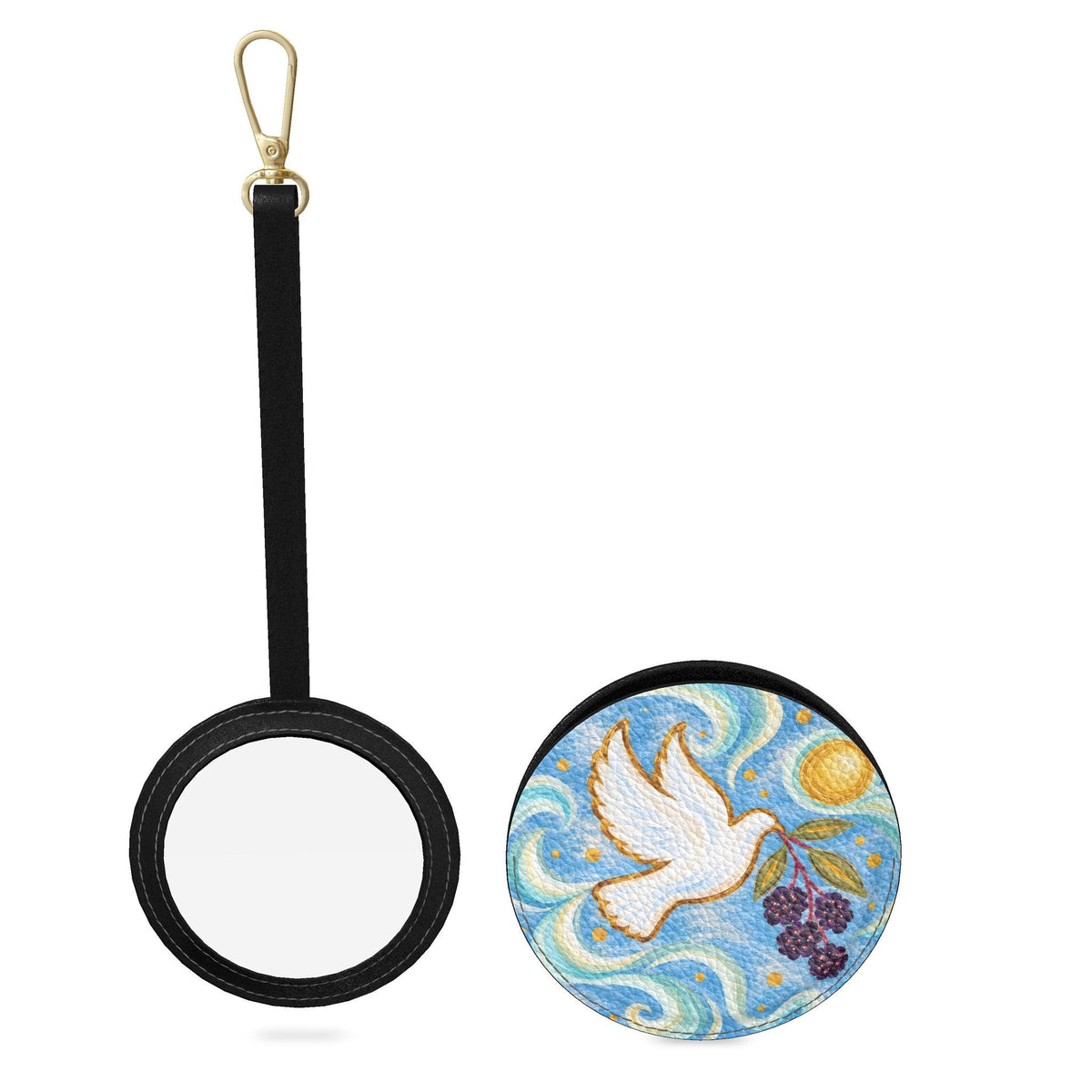 Come Holy Spirit Leather Vanity Mirror