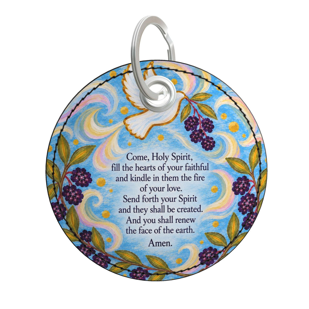 Come Holy Spirit Painted Edge Keyring