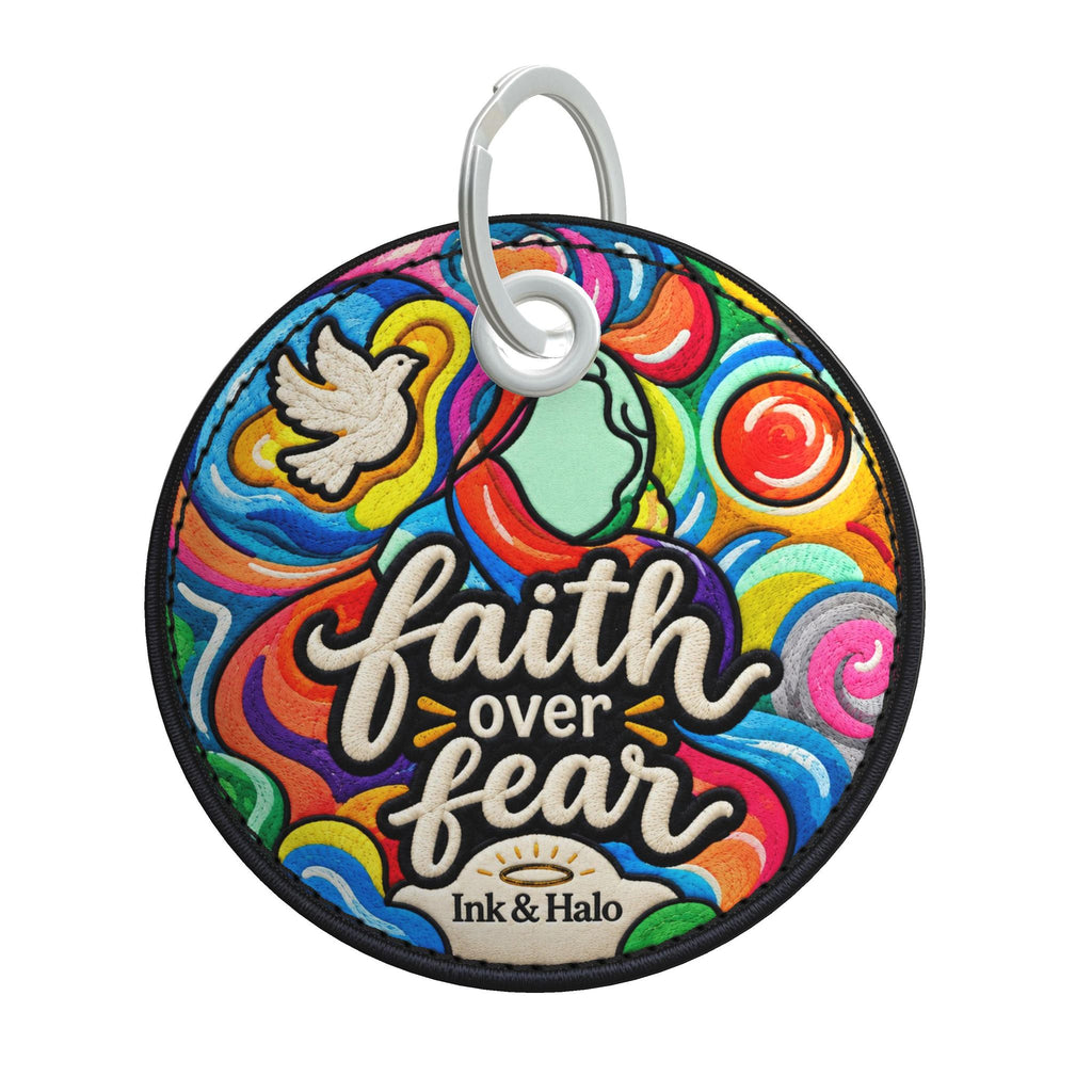 Premium Faith over Fear Keyring